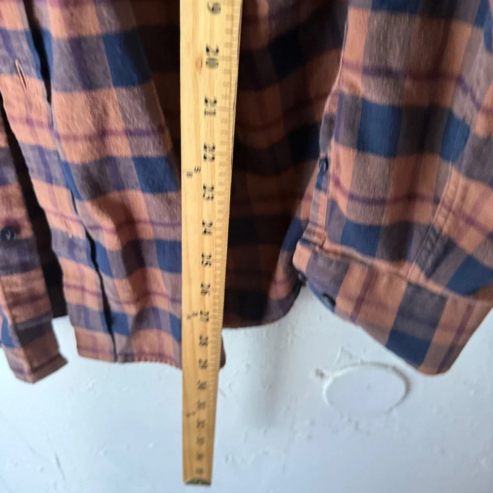 Banana Republic Men Lightweight Flannel Plaid Button Down Shirt XL Outdoor Cabin
